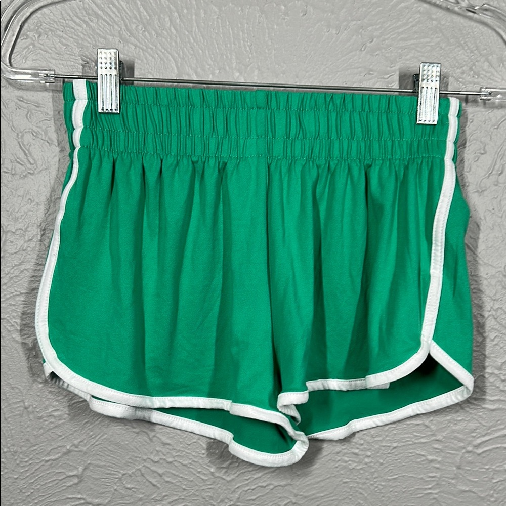 NWT Green & White Athletic Shorts Women's Size Small